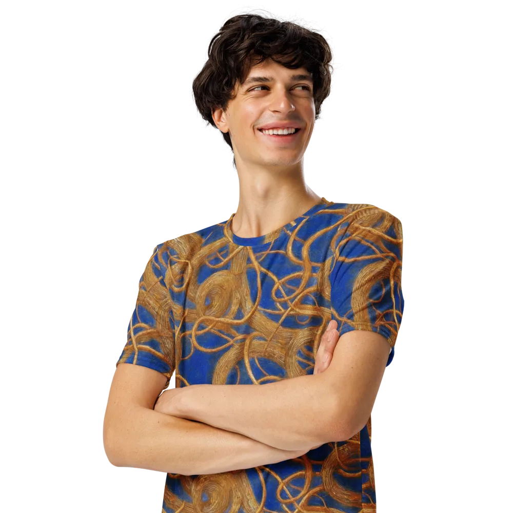Gilded Tangle on Men's Crew Neck T-Shirt — Left Front