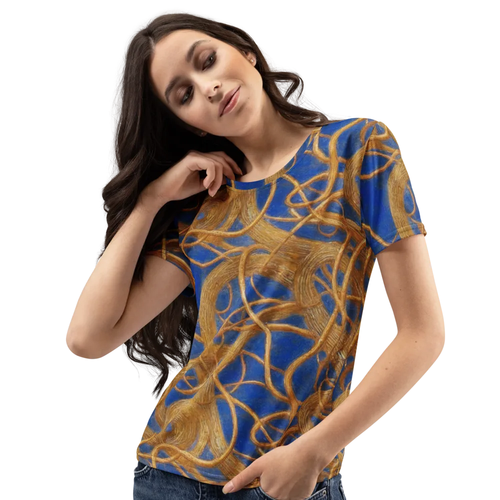 Gilded Tangle on Women's Crew Neck T-Shirt — Left Front