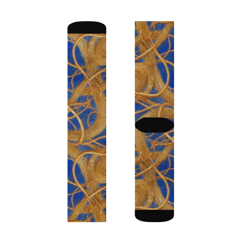 Gilded Tangle on Socks — Right Sock