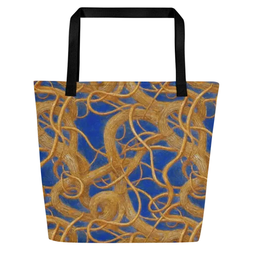Gilded Tangle on a Large Tote Bag W/ Pocket