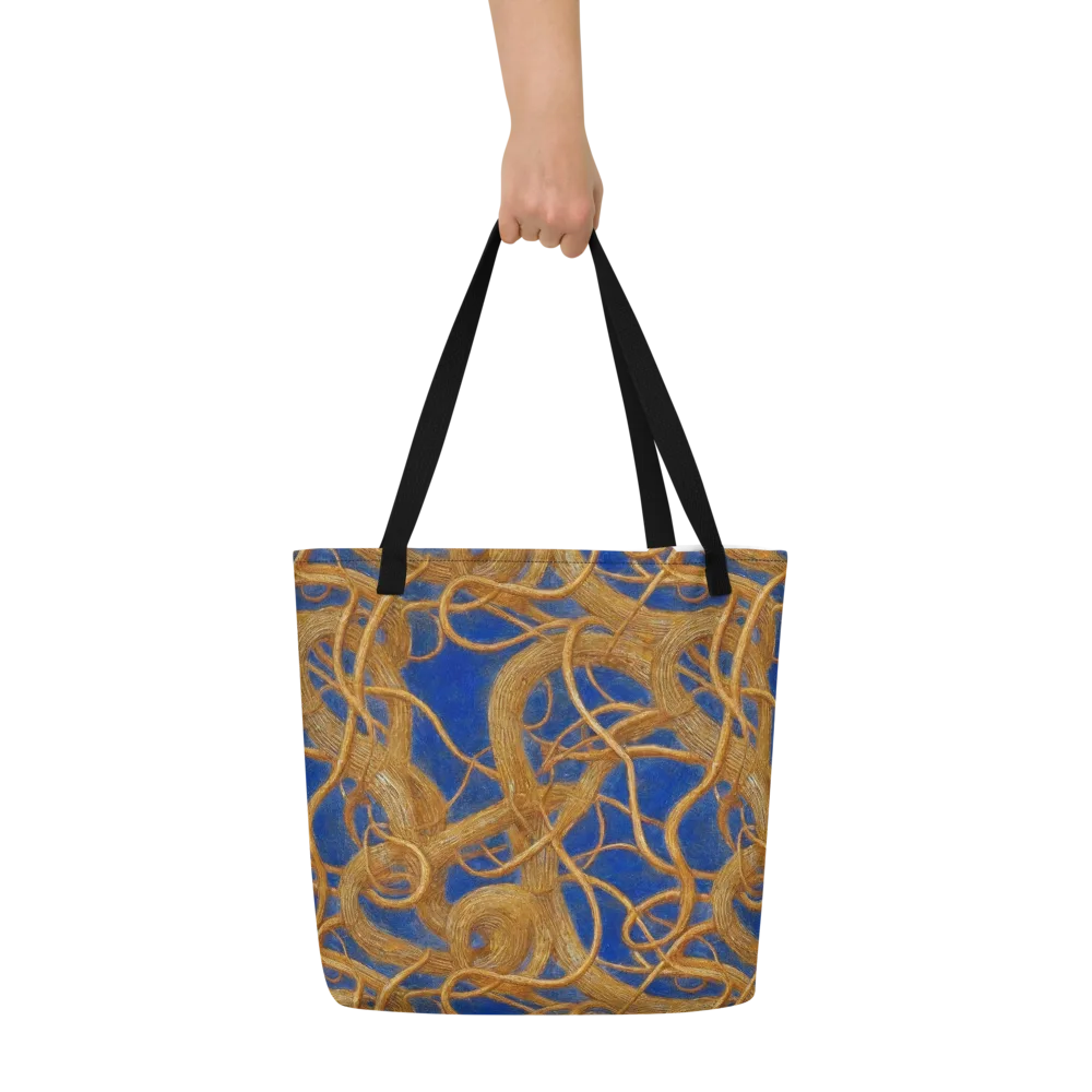 Gilded Tangle on Large Tote Bag W/ Pocket — Front