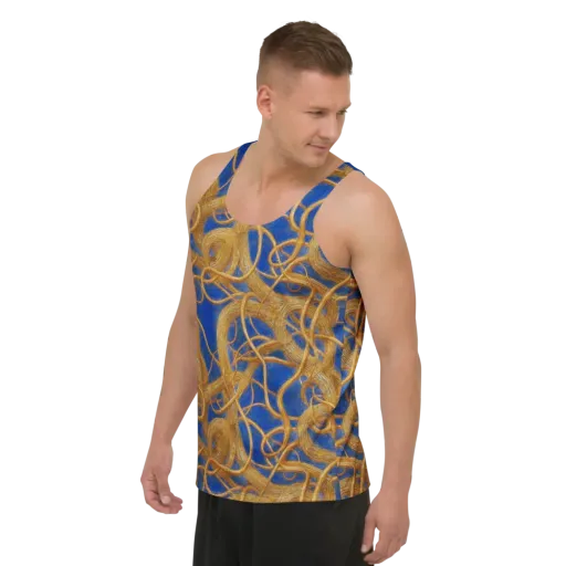 Gilded Tangle on a Men's Tank Top