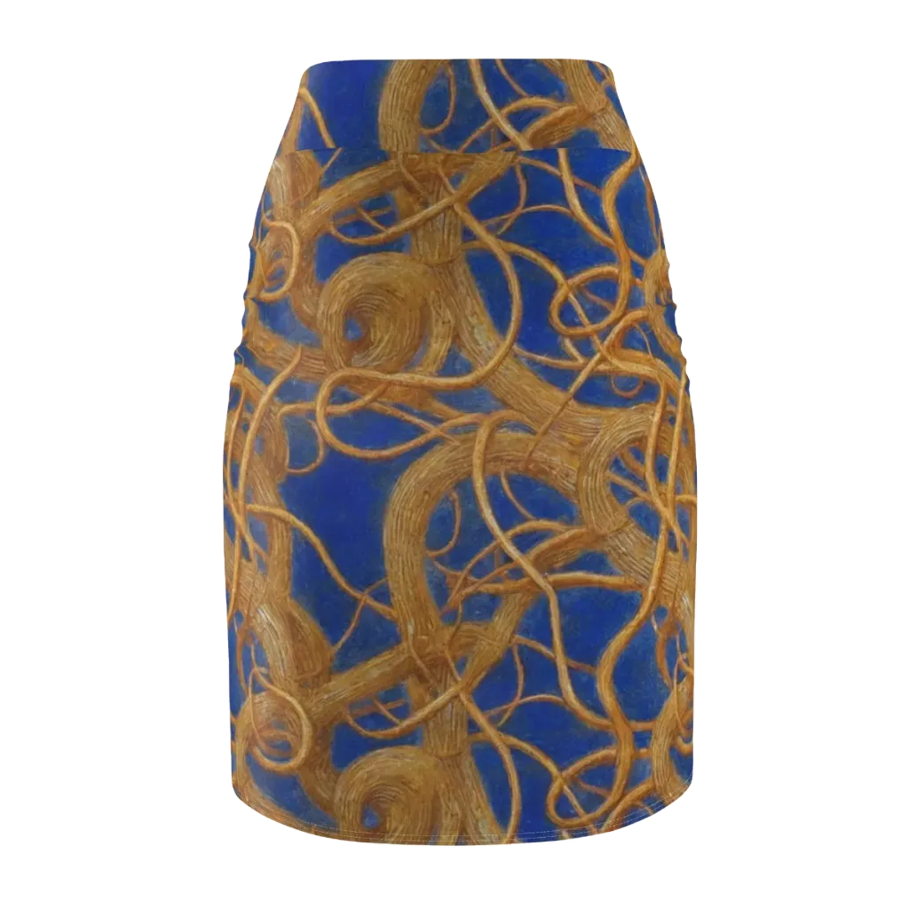 Gilded Tangle on Pencil Skirt — Back