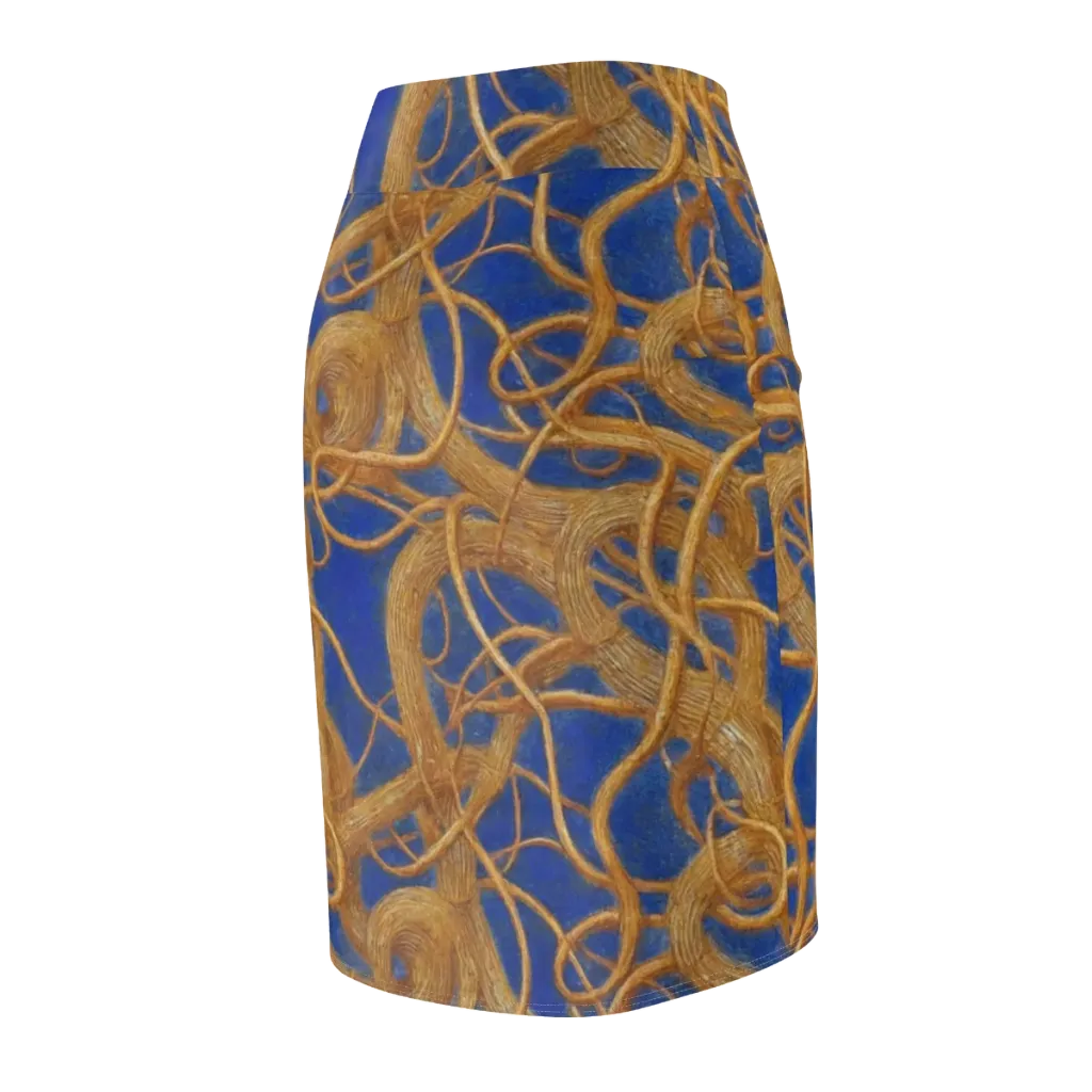 Gilded Tangle on Pencil Skirt — Back Side