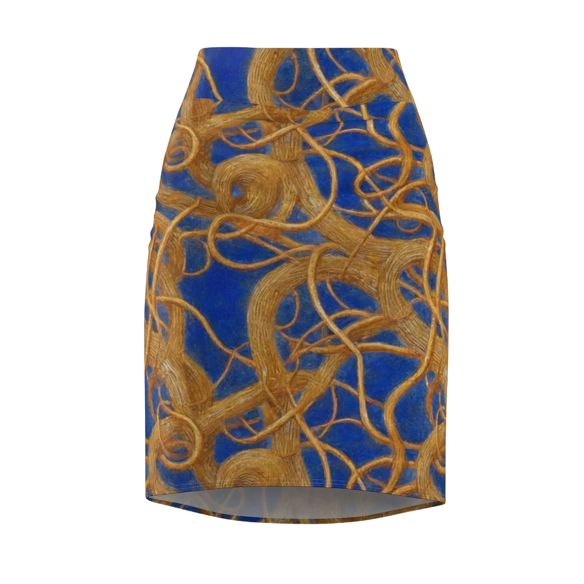 Gilded Tangle on Pencil Skirt — Front