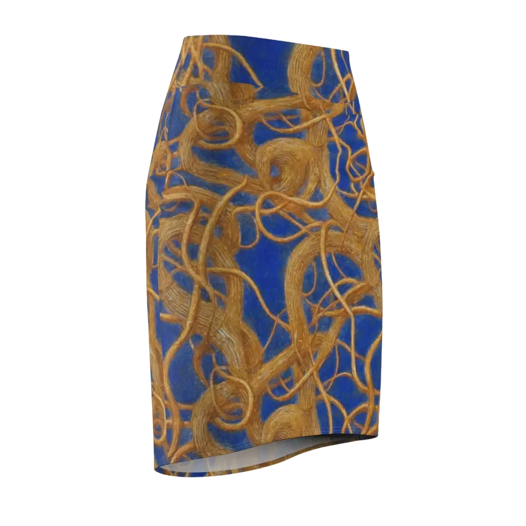 Gilded Tangle on Pencil Skirt — Front Side