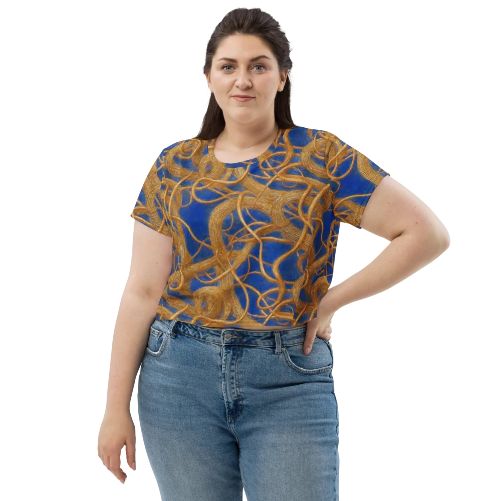 Gilded Tangle on Crop Tee — Front