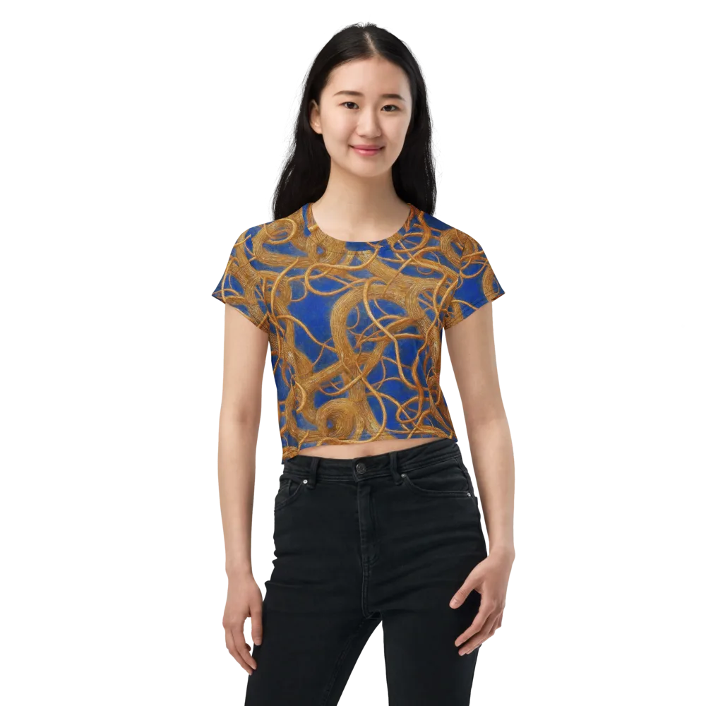 Gilded Tangle on Crop Tee — Front