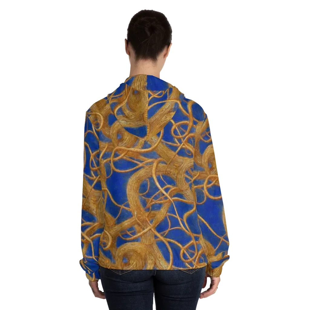 Gilded Tangle on Women's Full-Zip Hoodie — Back On Person