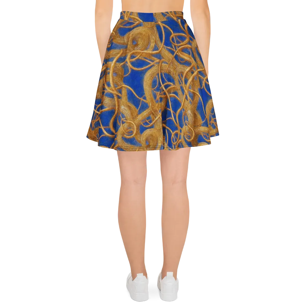 Gilded Tangle on Skater Skirt — Back