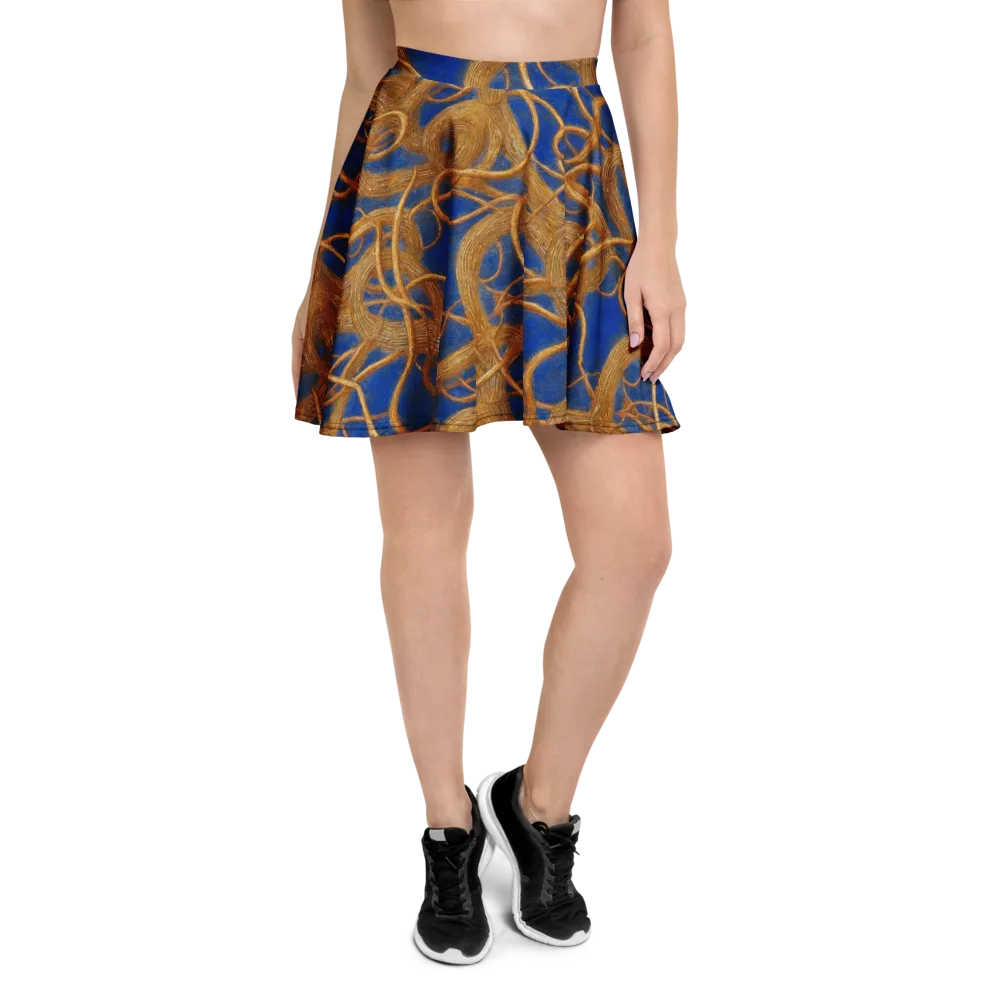Gilded Tangle on Skater Skirt — Front