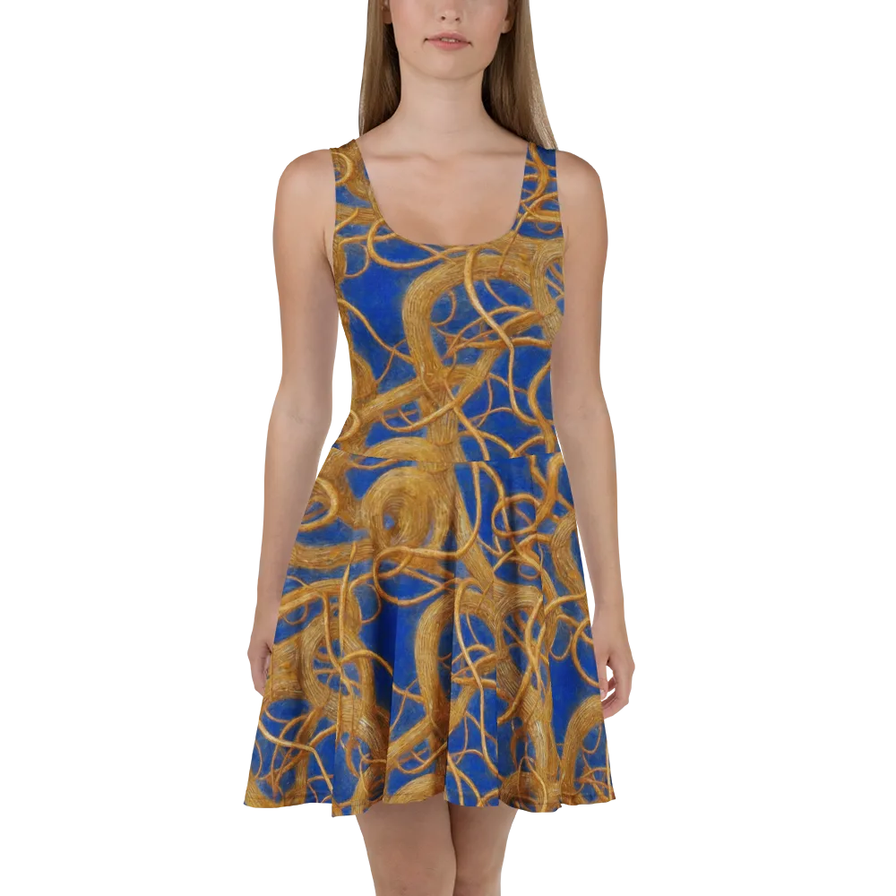 Gilded Tangle on Skater Dress — Front