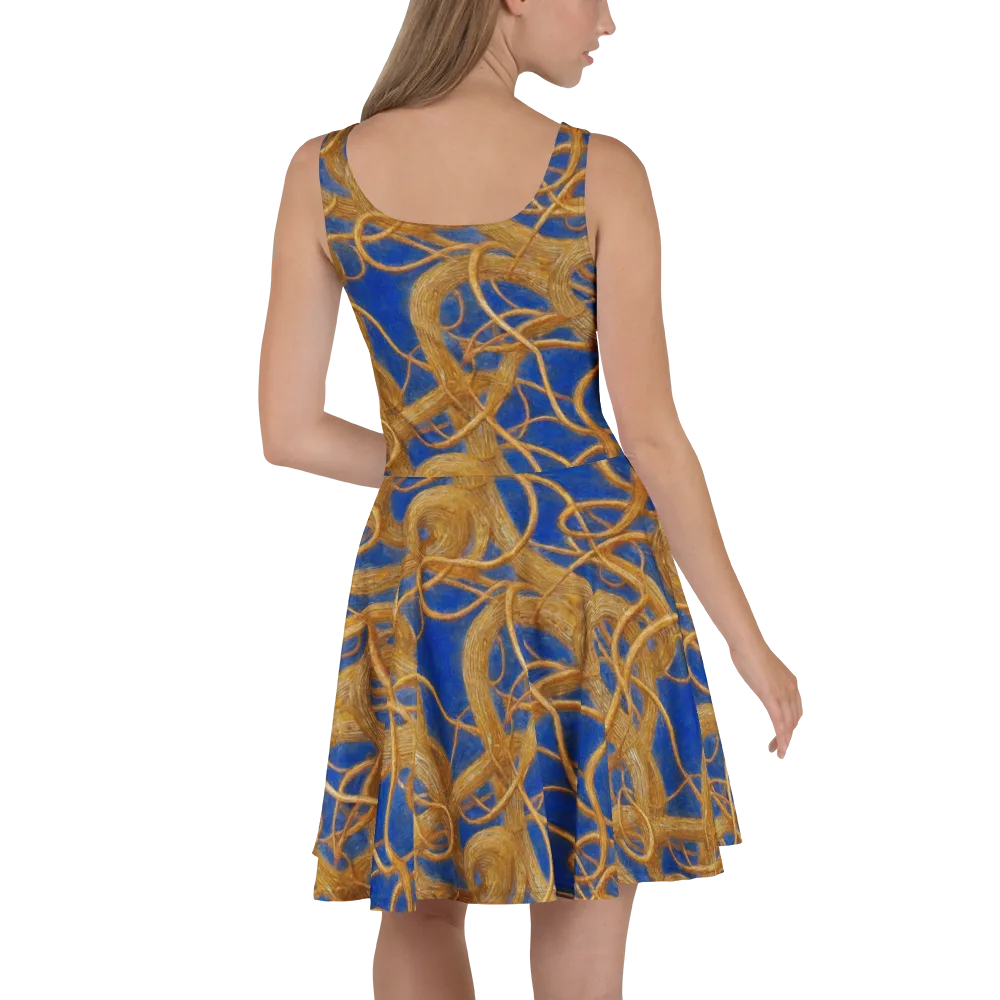 Gilded Tangle on Skater Dress — Back