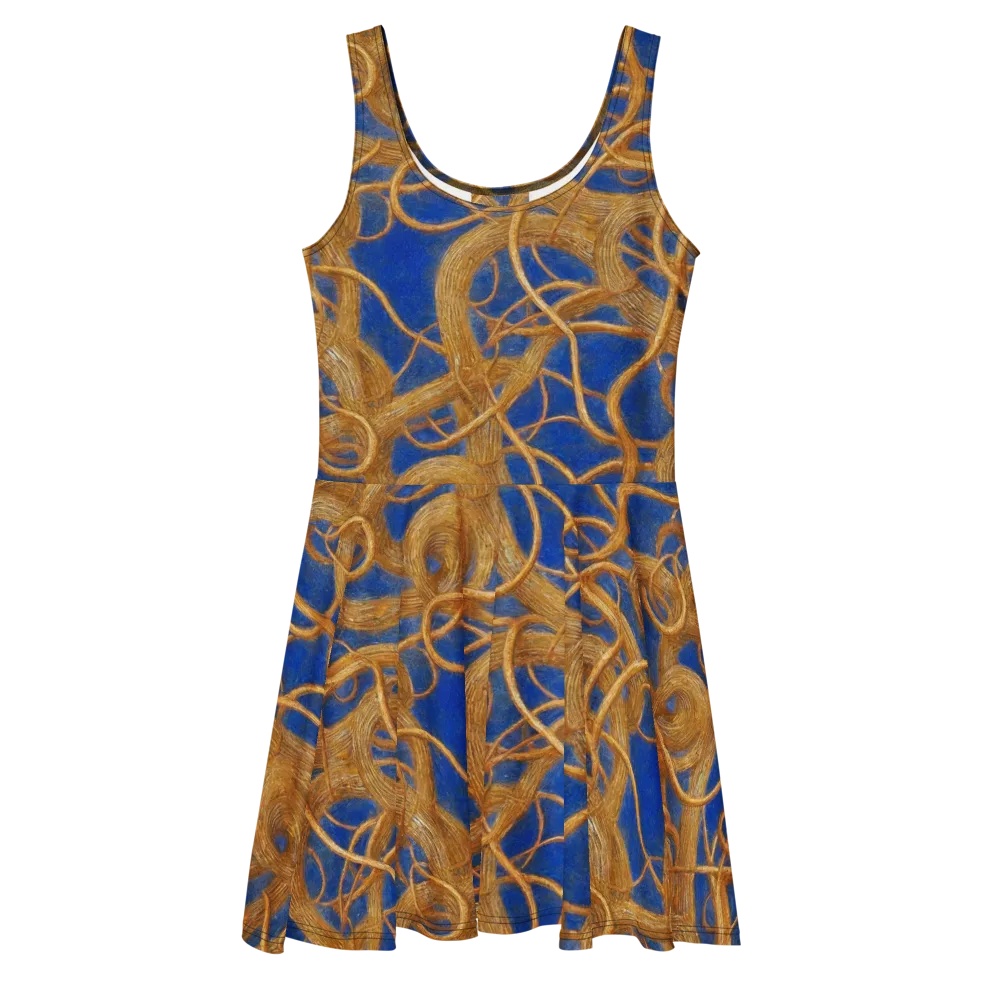 Gilded Tangle on Skater Dress — Front