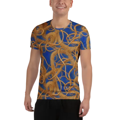 Gilded Tangle on a Men's Athletic T-Shirt