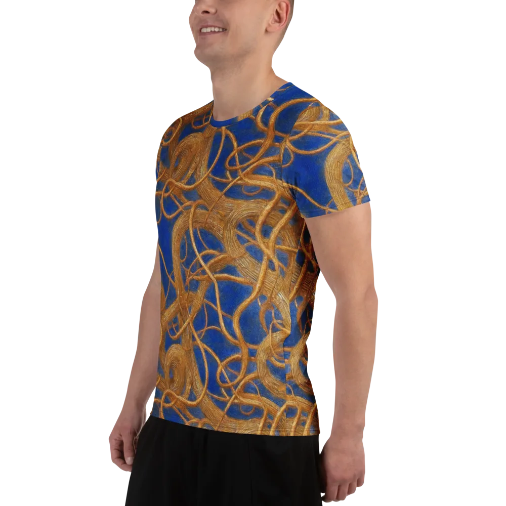 Gilded Tangle on Men's Athletic T-Shirt — Left