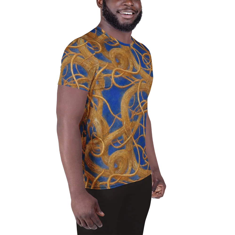 Gilded Tangle on Men's Athletic T-Shirt — Right