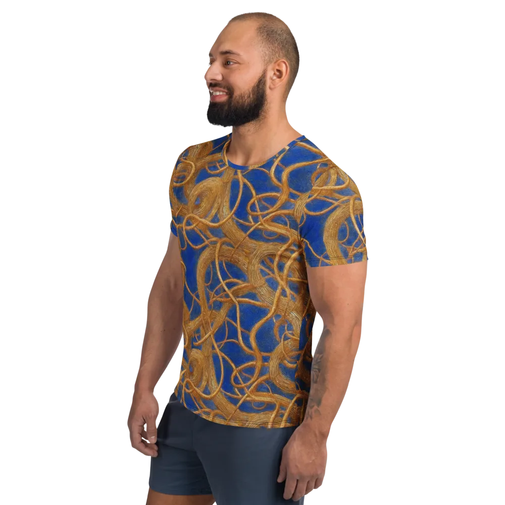 Gilded Tangle on Men's Athletic T-Shirt — Left