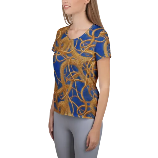 Gilded Tangle on a Women's Athletic T-Shirt