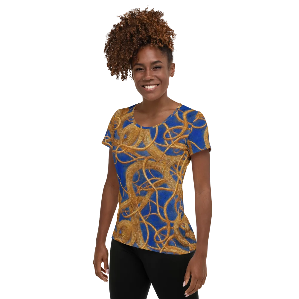 Gilded Tangle on Women's Athletic T-Shirt — Left