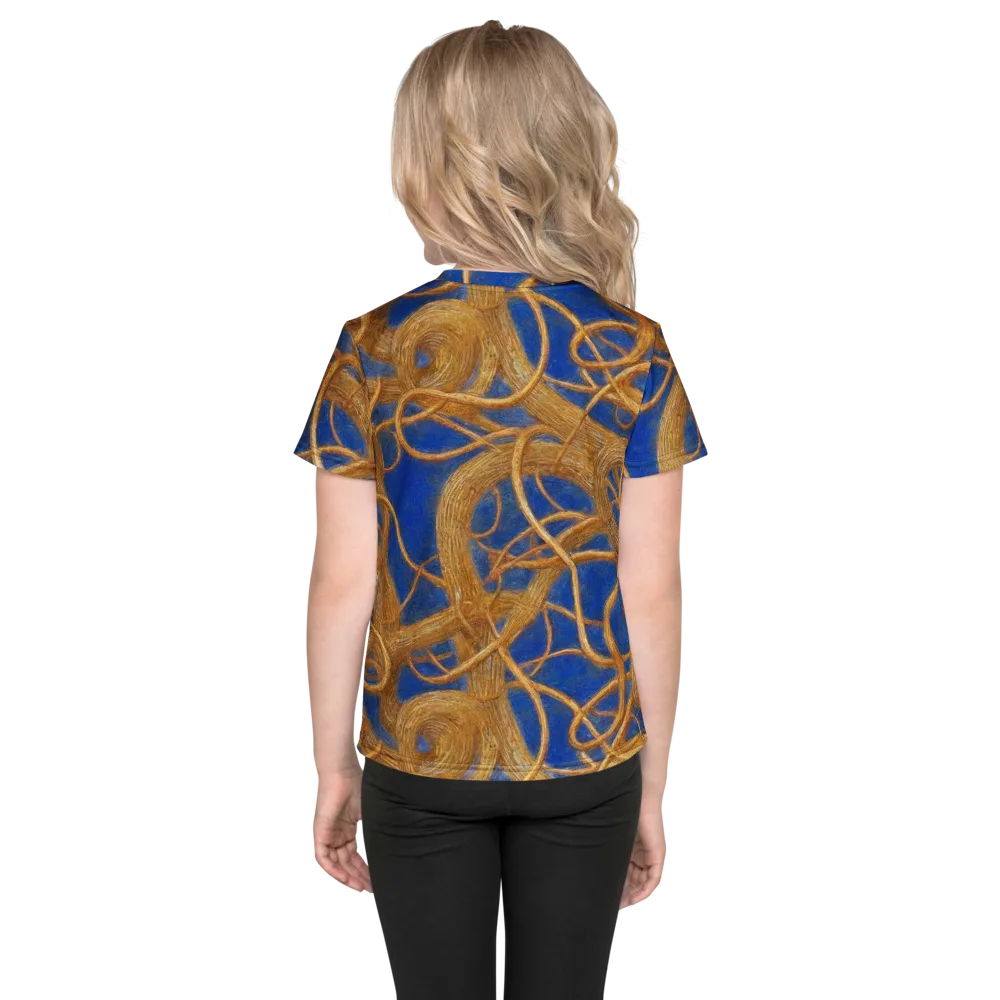 Gilded Tangle on Kids Crew Neck T-Shirt — Back