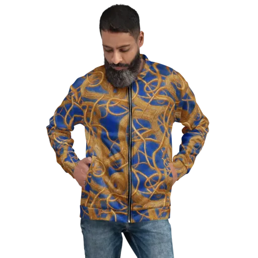 Gilded Tangle on a Bomber Jacket