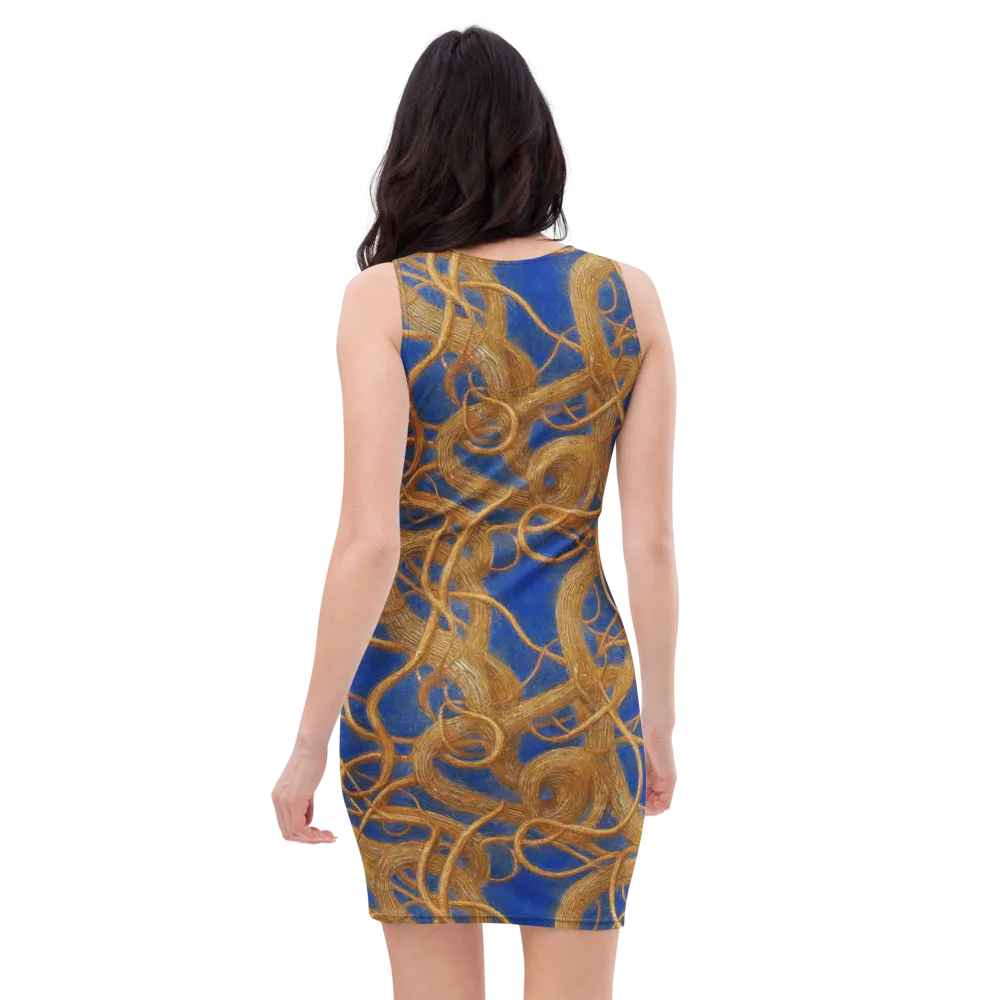 Gilded Tangle on Bodycon Dress — Back