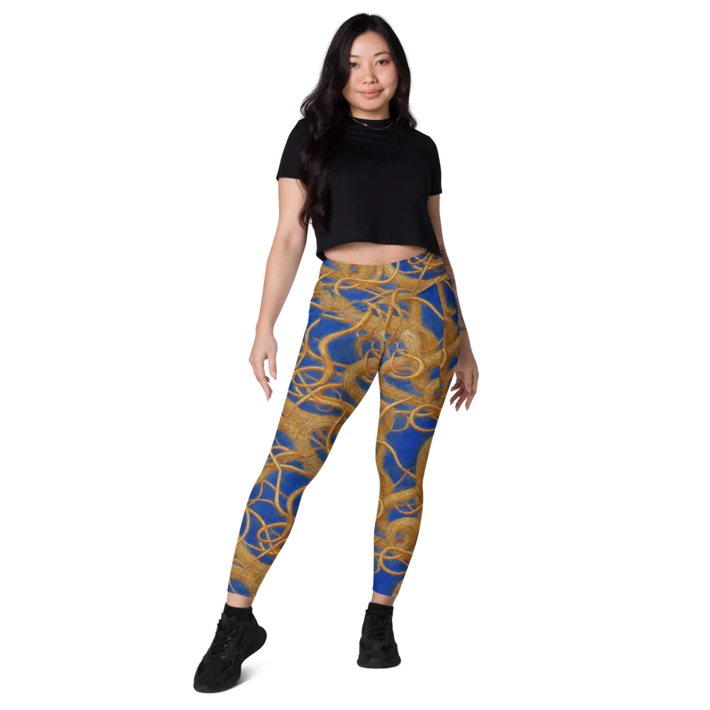 Gilded Tangle on Leggings with Pockets — Front