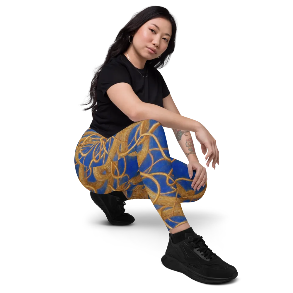 Gilded Tangle on Leggings with Pockets — Right Front