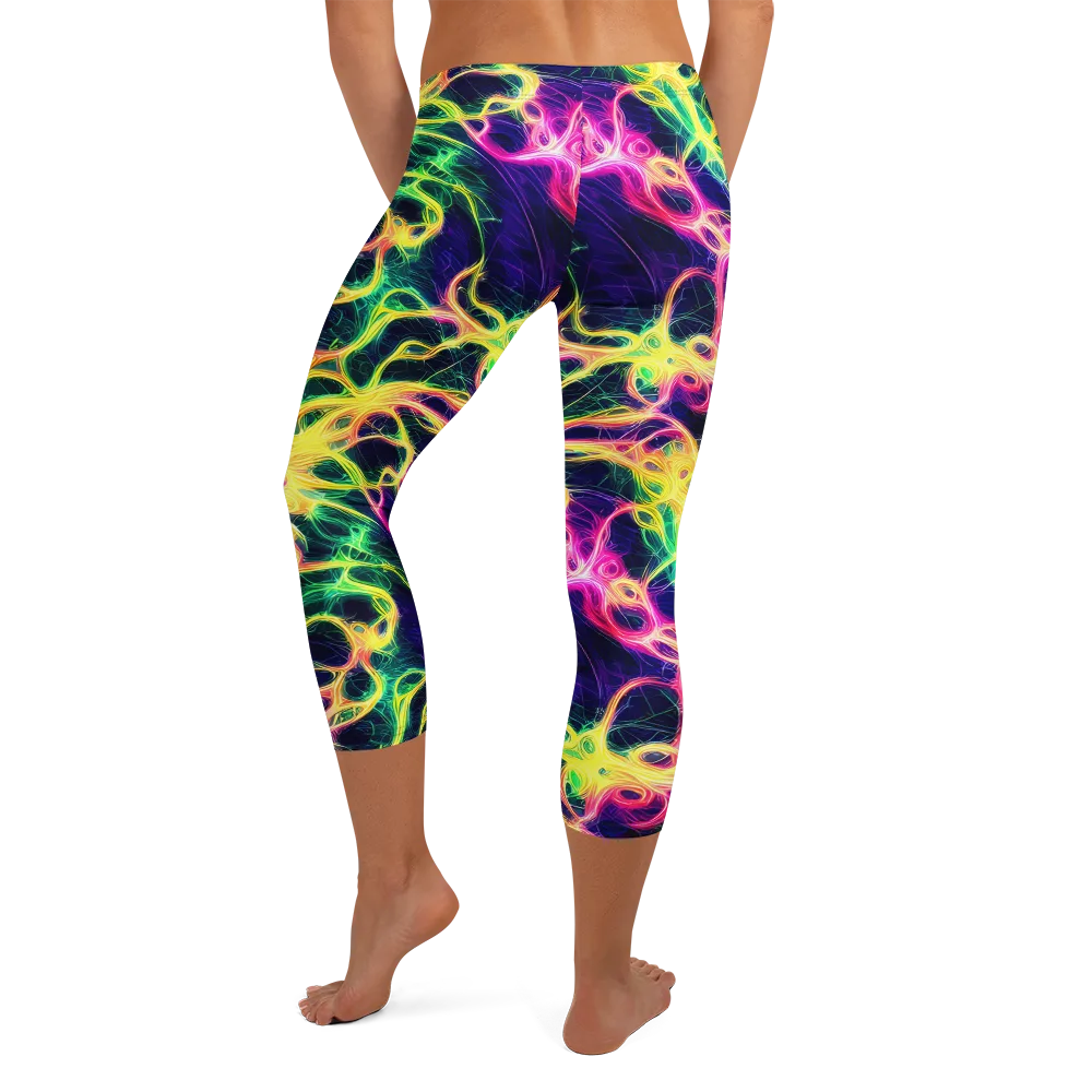 Prism Veins on Capri Leggings — Back