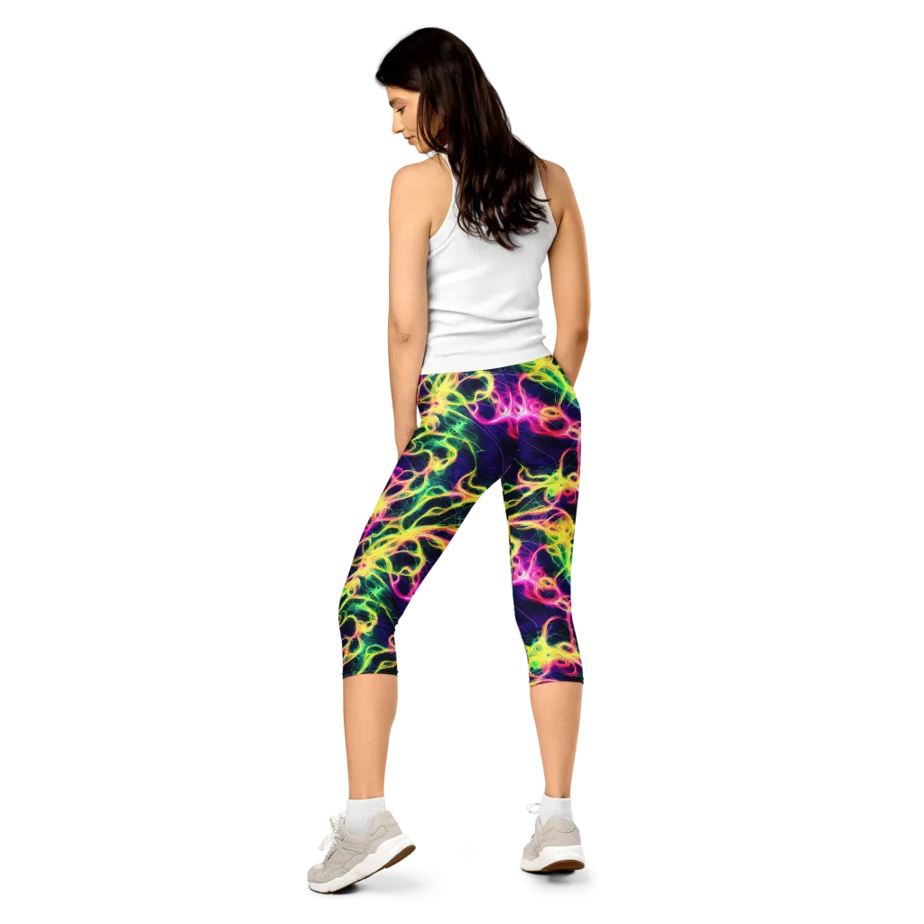 Prism Veins on Capri Leggings — Back