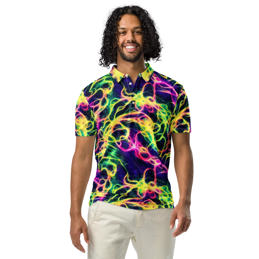 Prism Veins on Men's Slim Fit Polo Shirt — Front