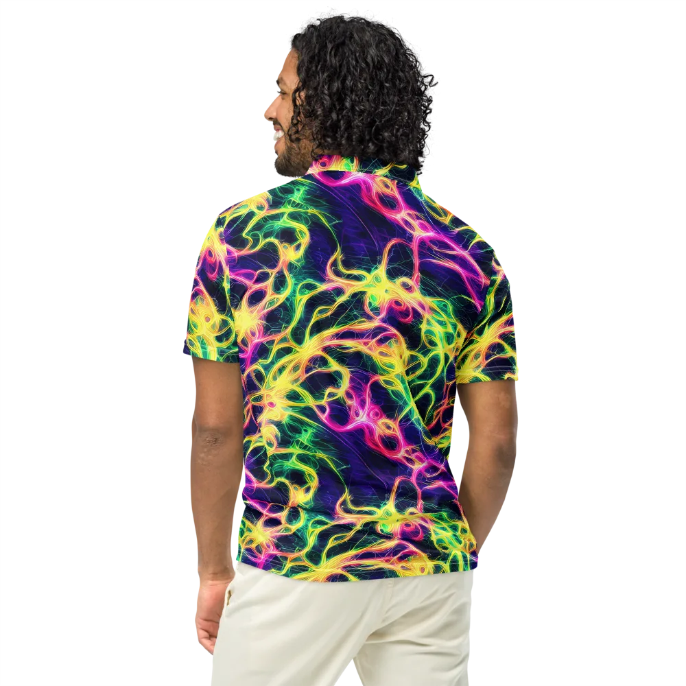 Prism Veins on Men's Slim Fit Polo Shirt — Back