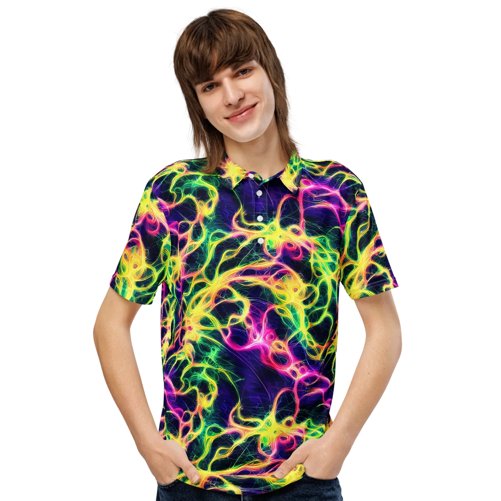 Prism Veins on Men's Slim Fit Polo Shirt — Front