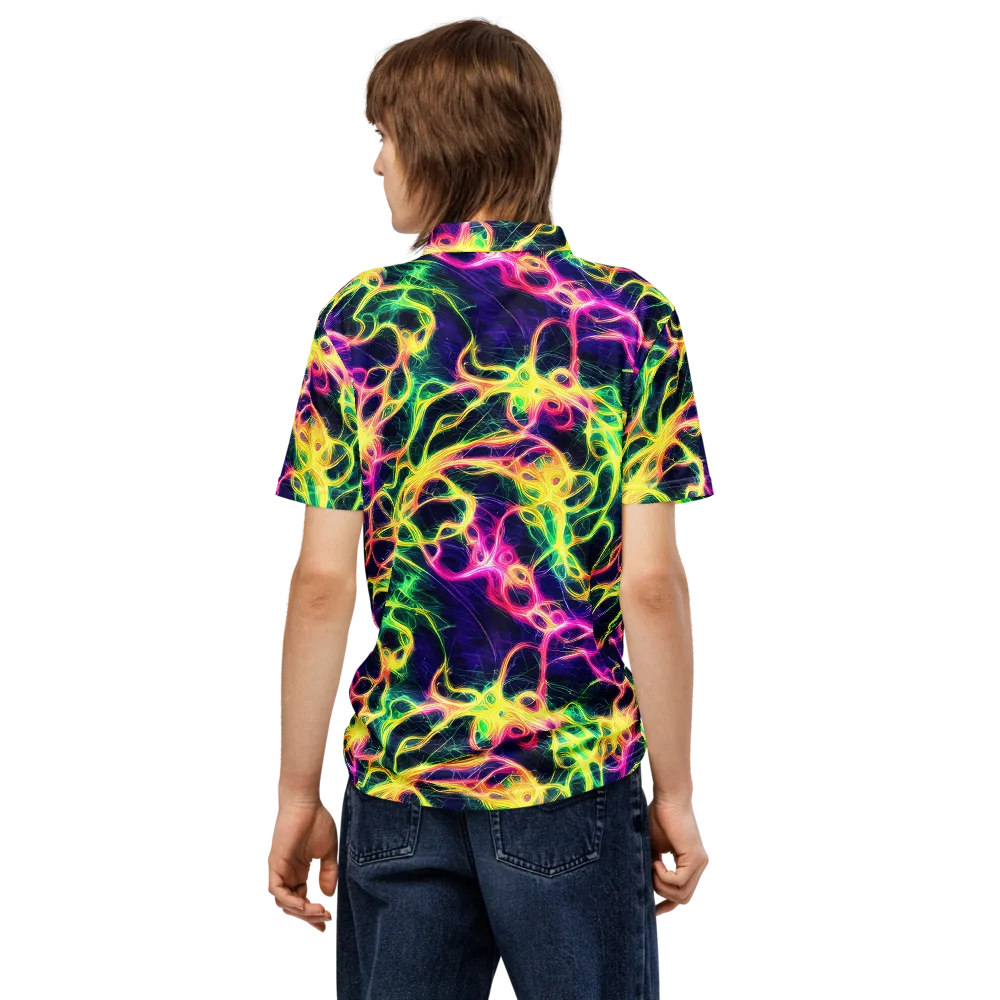 Prism Veins on Men's Slim Fit Polo Shirt — Back