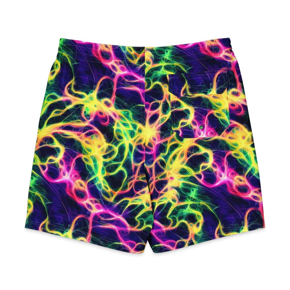 Prism Veins on Men's Board Shorts — Back