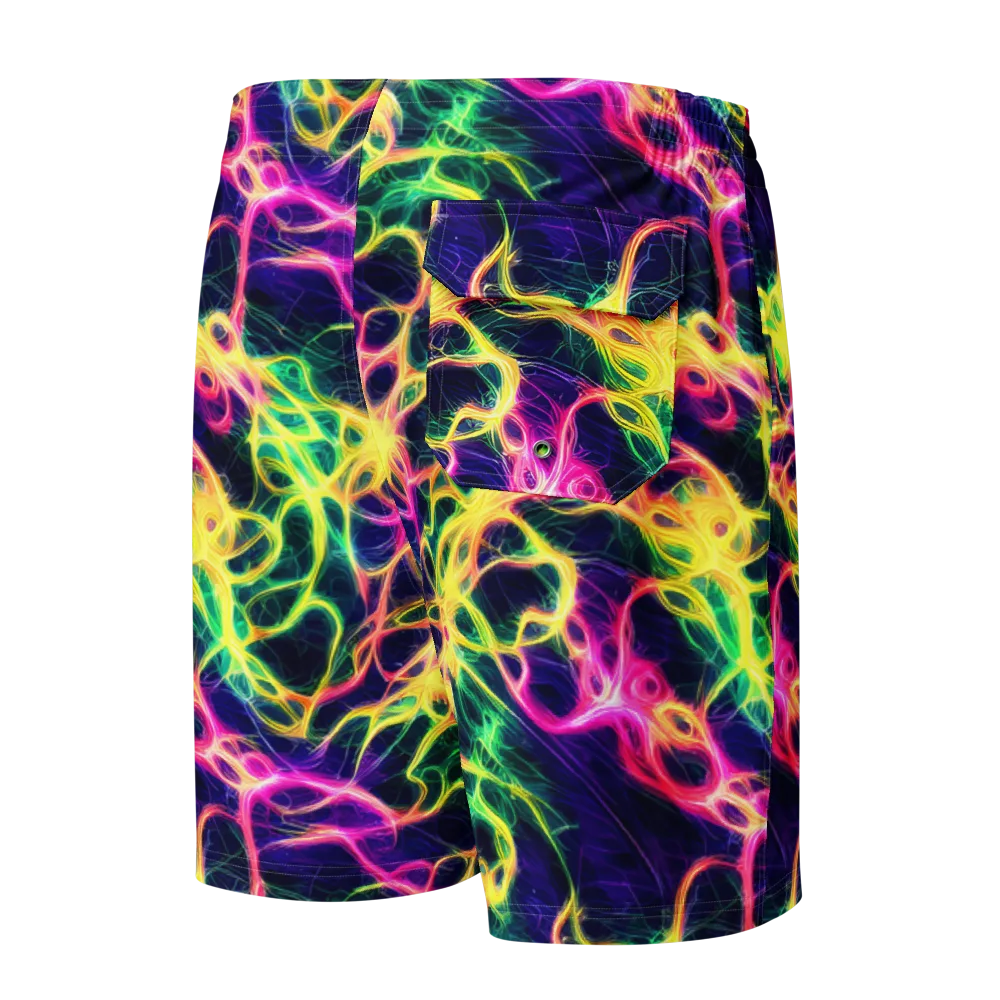 Prism Veins on Men's Board Shorts — Back