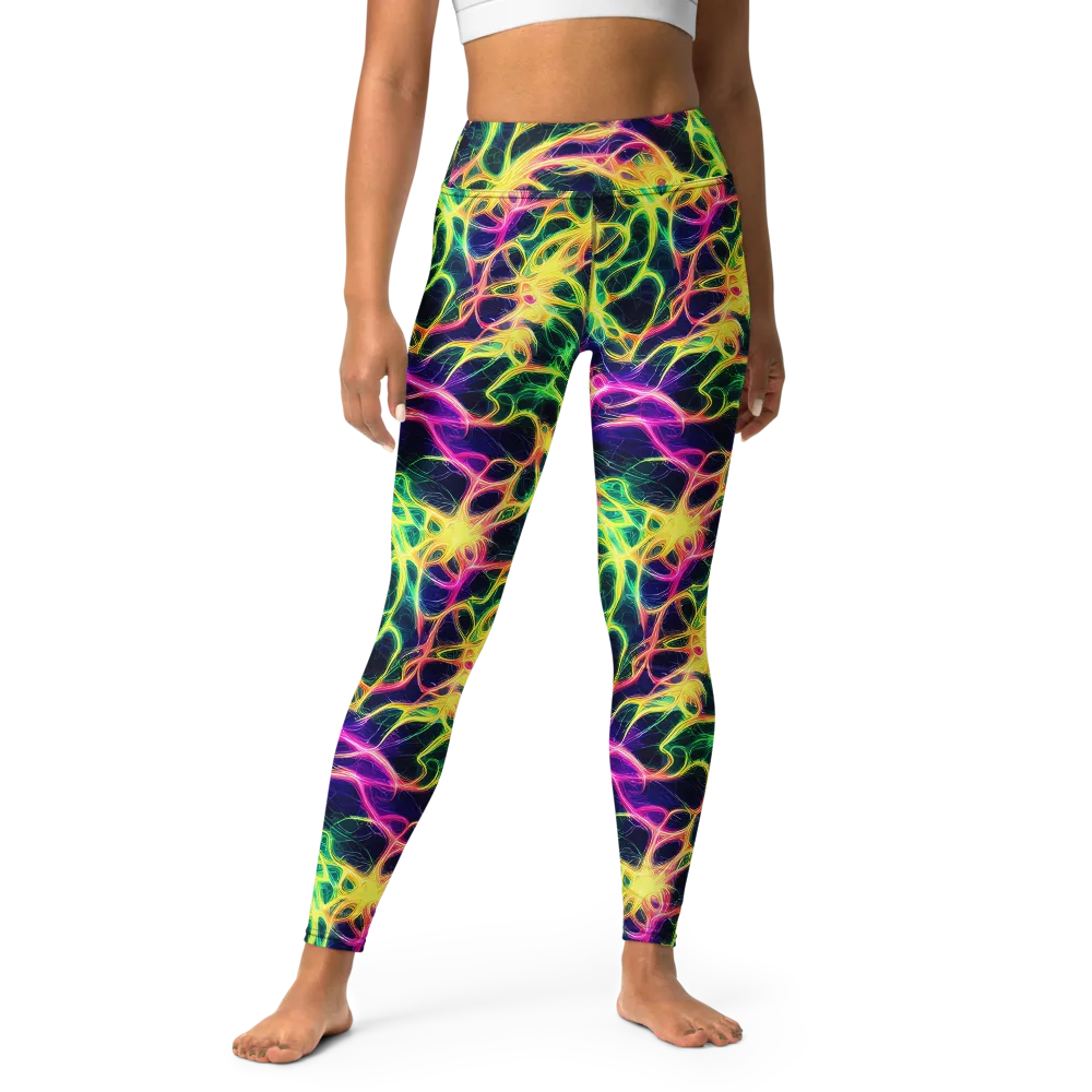 Prism Veins on Yoga Leggings — Front