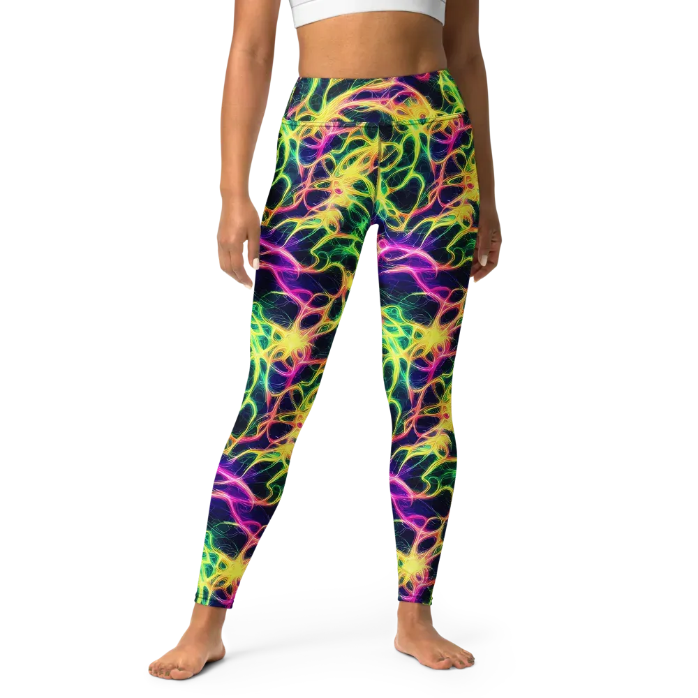 Prism Veins on Yoga Leggings — Front