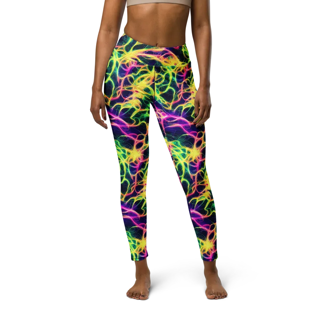 Prism Veins on Yoga Leggings — Front