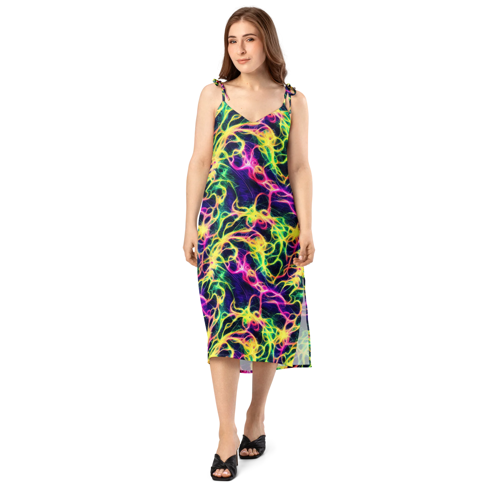 Prism Veins on Slip Dress — Front