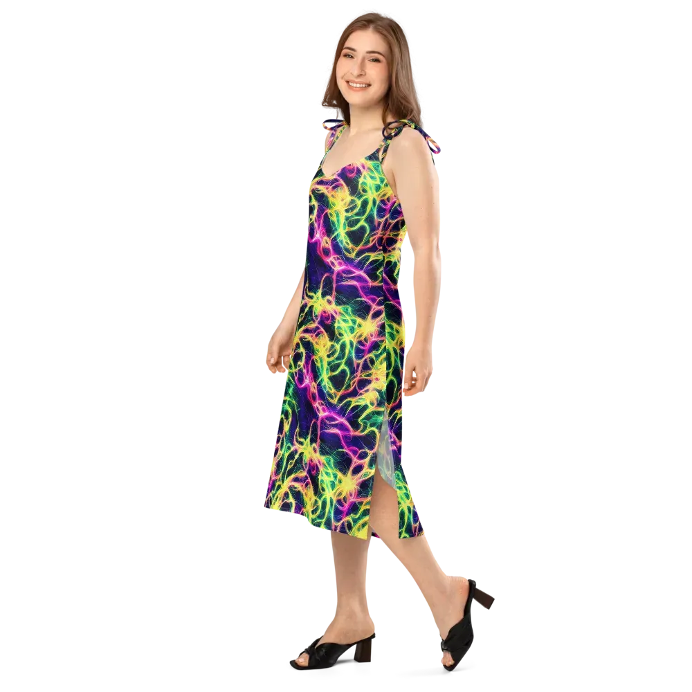 Prism Veins on Slip Dress — Left Front