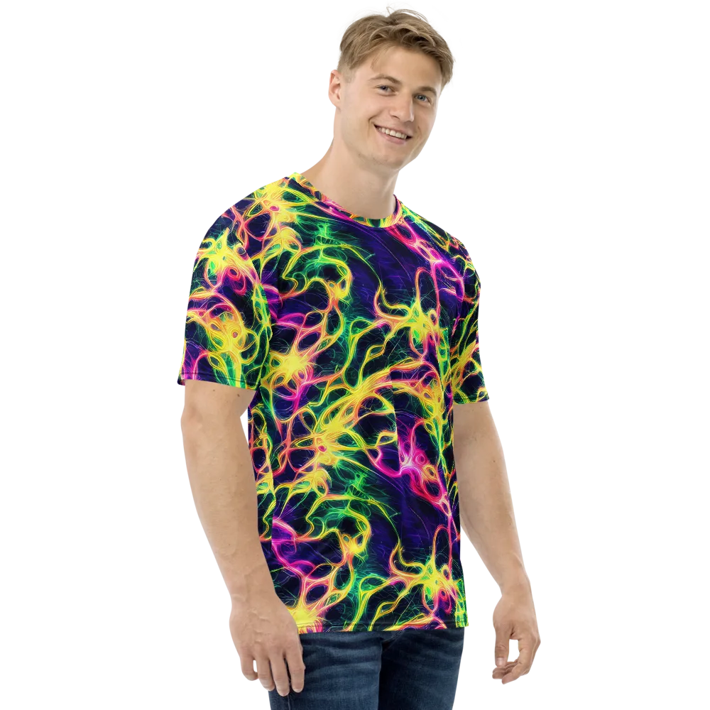 Prism Veins on Men's Crew Neck T-Shirt — Right