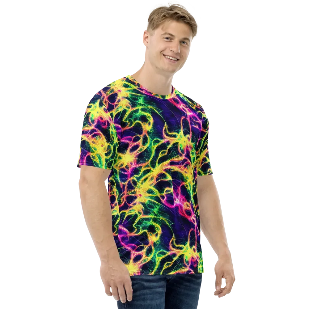 Prism Veins on Men's Crew Neck T-Shirt — Right