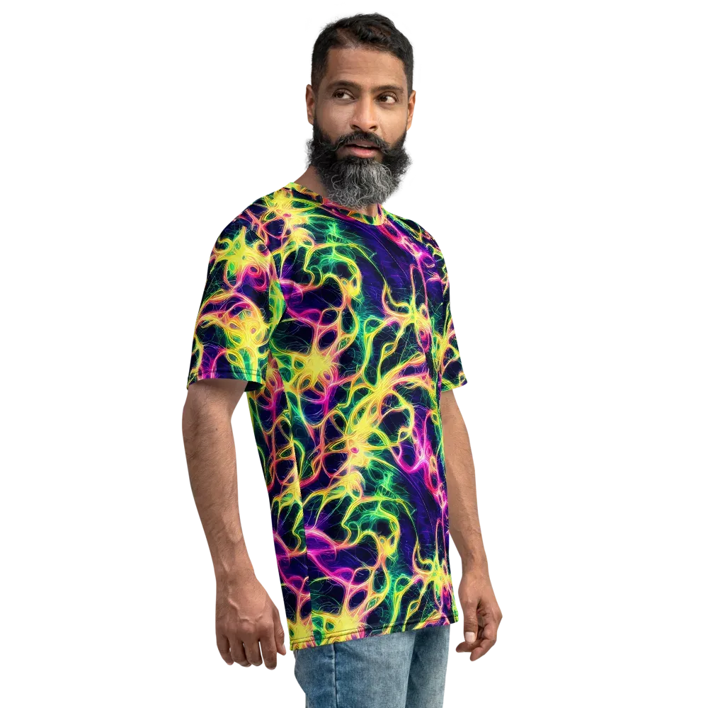 Prism Veins on Men's Crew Neck T-Shirt — Right