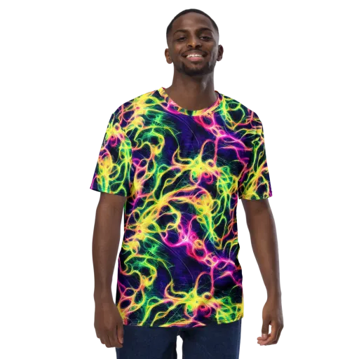 Prism Veins on a Men's Crew Neck T-Shirt