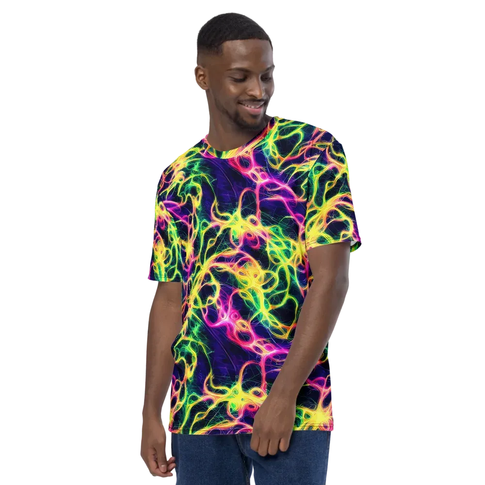 Prism Veins on Men's Crew Neck T-Shirt — Left