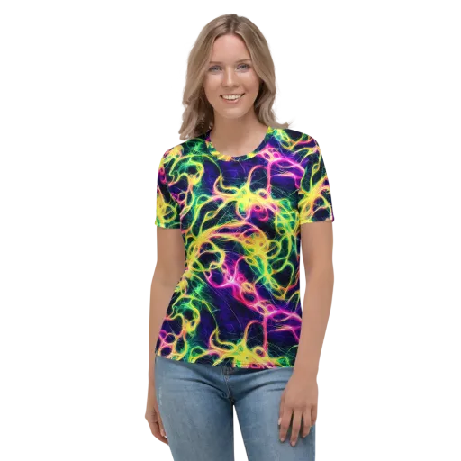 Prism Veins on a Women's Crew Neck T-Shirt