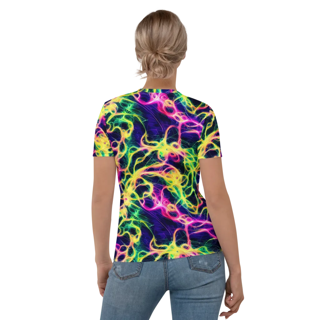 Prism Veins on Women's Crew Neck T-Shirt — Back