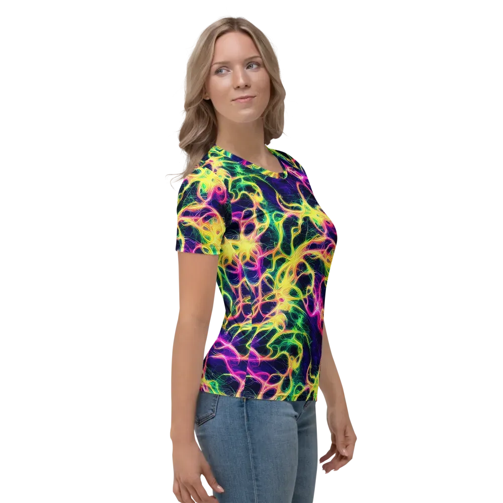 Prism Veins on Women's Crew Neck T-Shirt — Right